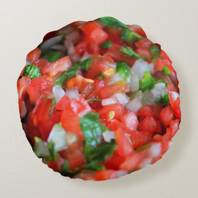 Pico de Gallo ~ Salsa ~ Round Cushion (Back)