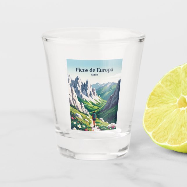 Picos de Europa Spain Shot Glass (Front)