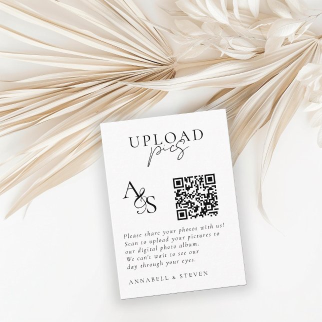 Pics happen! Photo, QR-Code, Wedding Enclosure Card (Creator Uploaded)