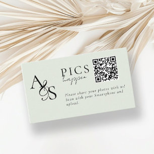 Pics happen! Photo, QR-Code, Wedding Enclosure Card