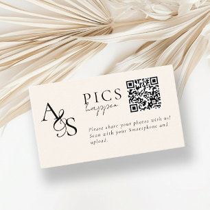 Pics happen! Photo, QR-Code, Wedding Enclosure Card