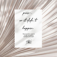 Pics Or It Didn’t Happen Disposable Camera Wedding