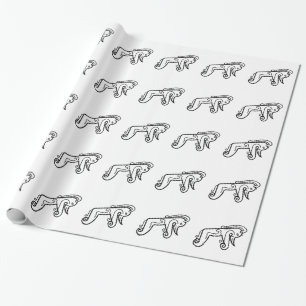 Pictish beast wrapping paper