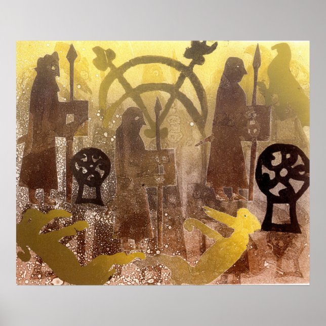 Pictish Birsay Stone Poster (Front)