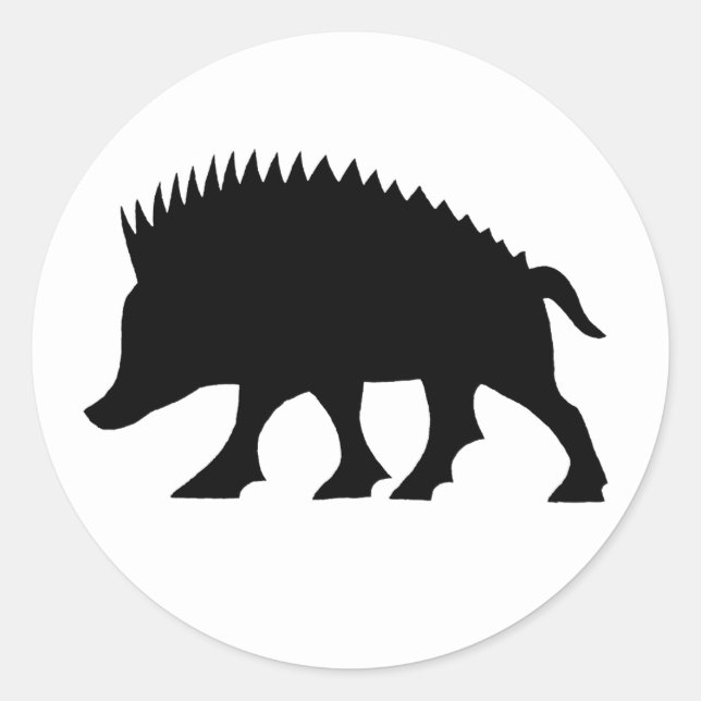 Pictish Boar Cutout Classic Round Sticker (Front)