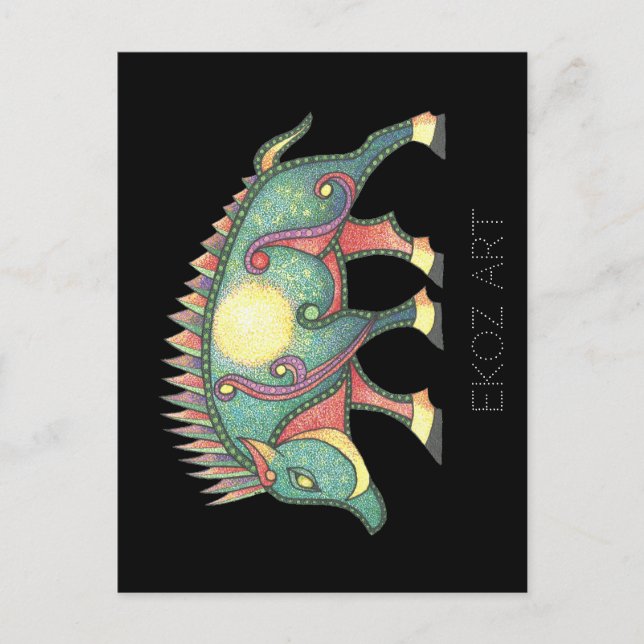 Pictish Boar Sun Postcard (Front)