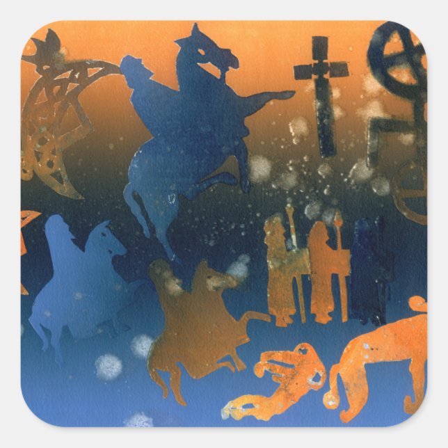 Pictish Ceremony Square Sticker (Front)