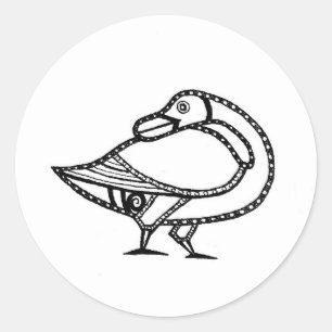 Pictish Goose Classic Round Sticker