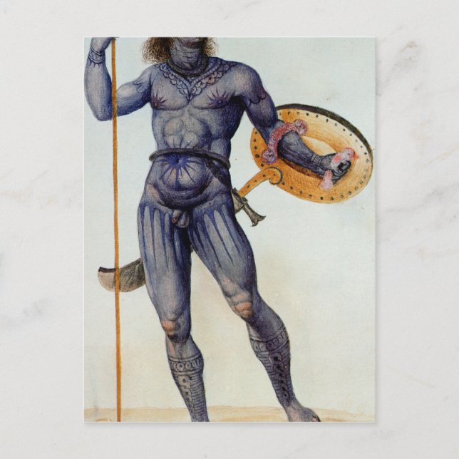 Pictish Man Holding a Shield Postcard (Front)