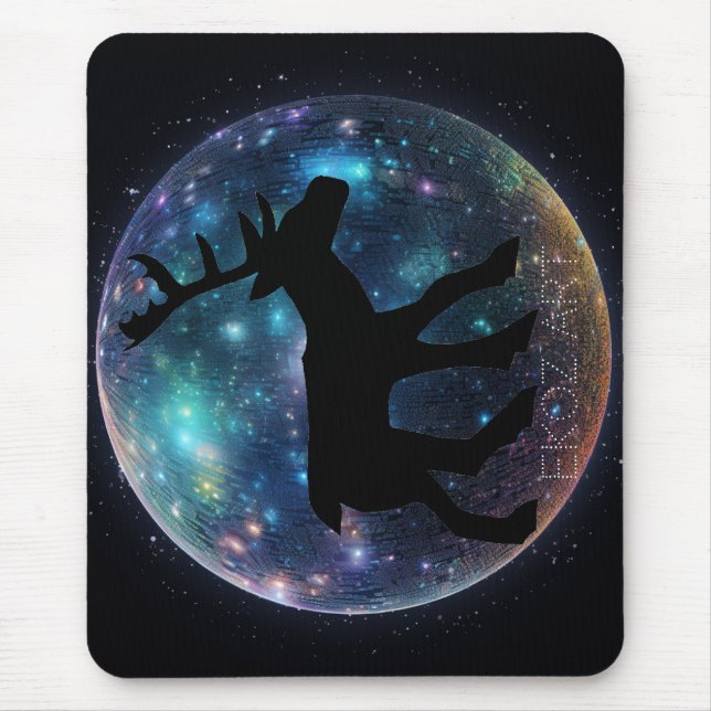 Pictish Stag Space Orb Mouse Pad (Front)