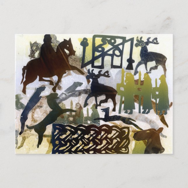 Pictish symbols and Lacing Postcard (Front)