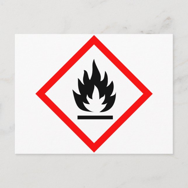 Pictogram [flammable] postcard (Front)
