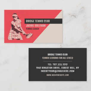 Pictogram Tennis Player, Tennis Player/Coach Business Card