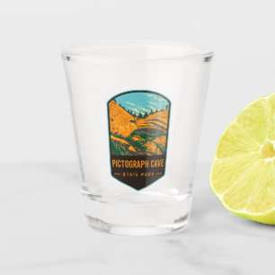 Pictograph Cave State Park Shot Glass