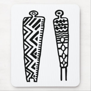 Pictograph Men-BW Mouse Pad