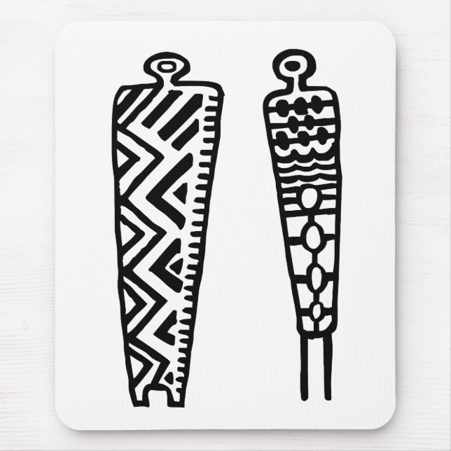 Pictograph Men-BW Mouse Pad (Front)