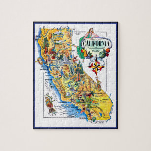 Pictorial Map of California Jigsaw Puzzle