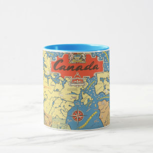 Pictorial Map of Canada - Landmarks Mug