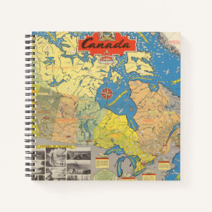 Pictorial Map of Canada - Landmarks Notebook