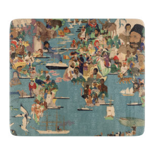 Pictorial Map of the World Cutting Board