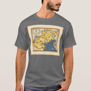 Pictural Map of Veneto Italy Colourful small map w T-Shirt