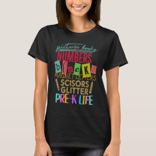 Picture Books Numbers Blocks Lovely Pre K Life T-Shirt