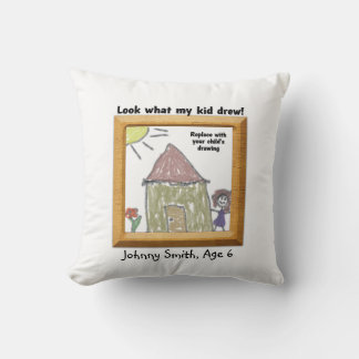 Picture Frame "Look What My Kid Drew" Cushion