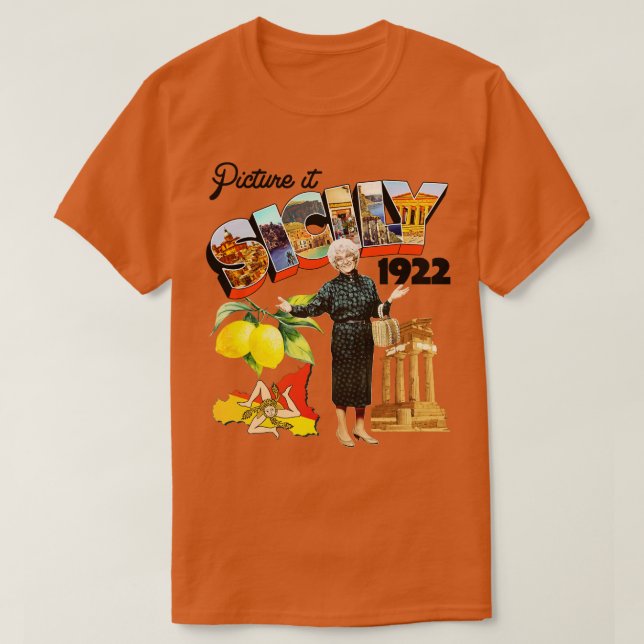 Picture It Sicily 1922 Postcard T-Shirt (Design Front)