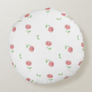Picture of a rose flower round cushion