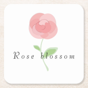 Picture of a rose flower round cushion coffee mug square paper coaster