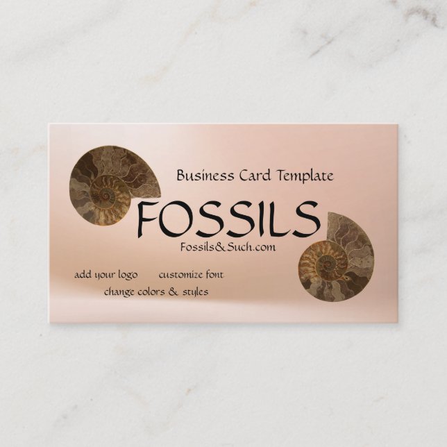 Picture of Ammonites Fossils Business Card (Front)