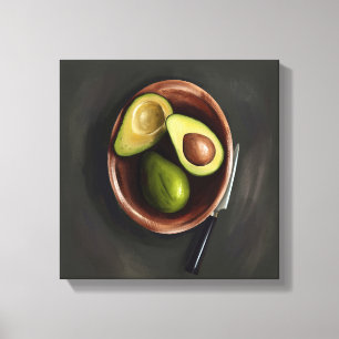 picture of avocado canvas print
