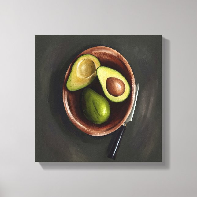 picture of avocado canvas print (Front)