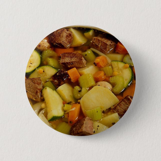 Picture of Beef stew 6 Cm Round Badge (Front)
