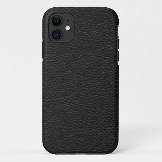 Picture of Black Leather. iPhone 11 Case