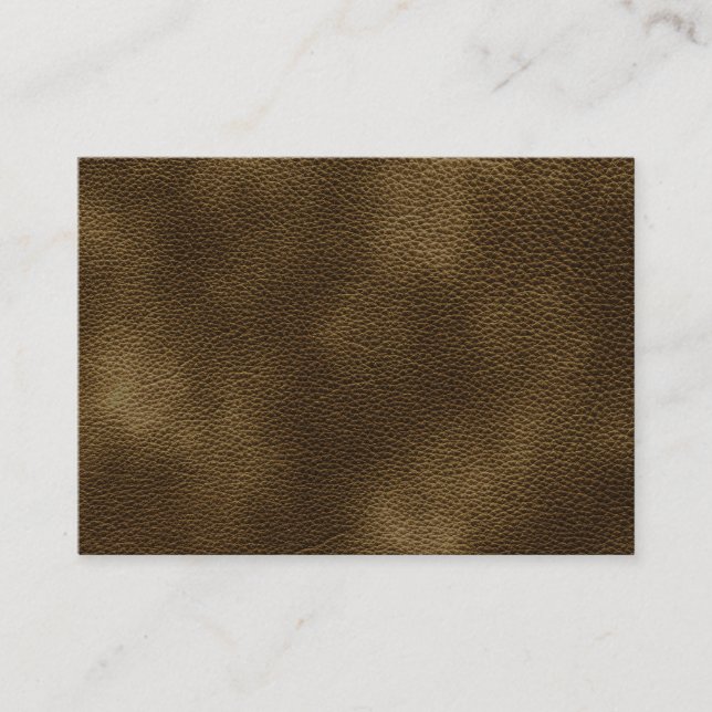 Picture of Brown Leather. Business Card (Front)