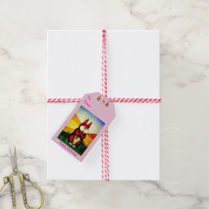 picture of cute brown bunny rabbit gift tags
