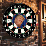 Picture of Donald Trump<br><div class="desc">Picture of Donald Trump Dart Board. With the words Bad, Good on it in black text. You can change the text if you like.</div>