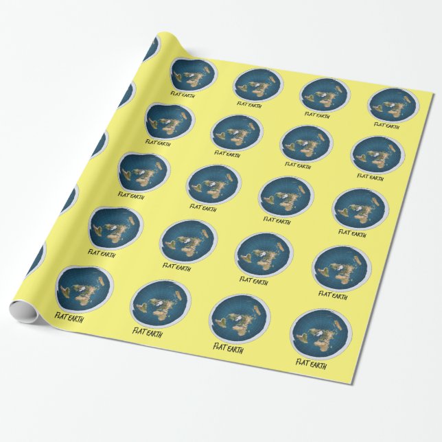 Picture Of Flat Earth Wrapping Paper (Unrolled)