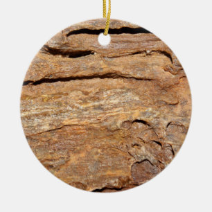 Picture of Fossilised Wood. Ceramic Tree Decoration