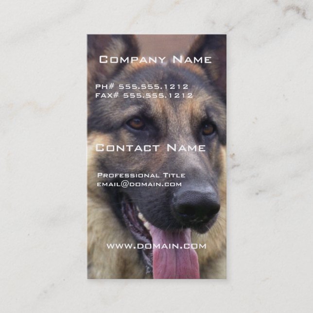 Picture of German Shepherd Business Card (Front)