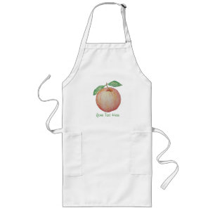 picture of juicy red apple long apron
