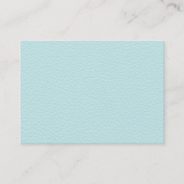 Picture of Light Turquoise Leather. Business Card (Front)
