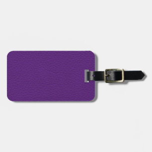 Picture of Purple Leather. Luggage Tag