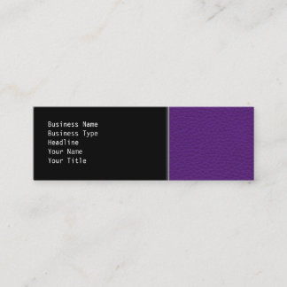 Picture of Purple Leather. Mini Business Card