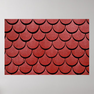 Picture of Red roof, Switzerland Poster