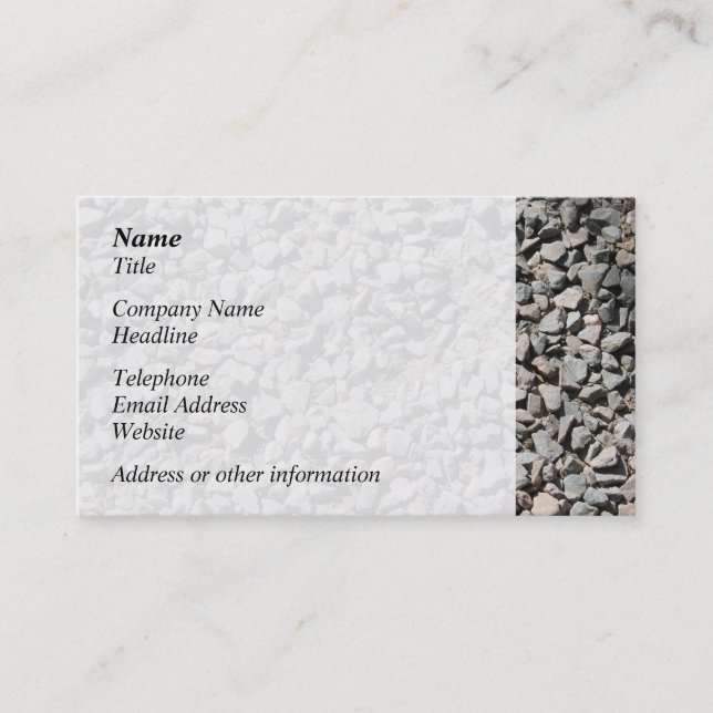 Picture of Small Stones. Business Card (Front)