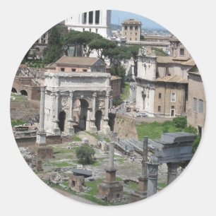 Picture of the Roman Forum Classic Round Sticker