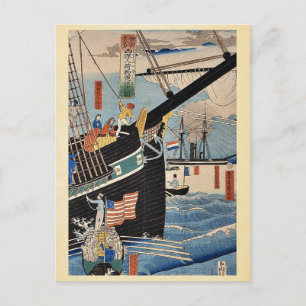 Picture of Western traders by Utagawa,Sadahide Postcard