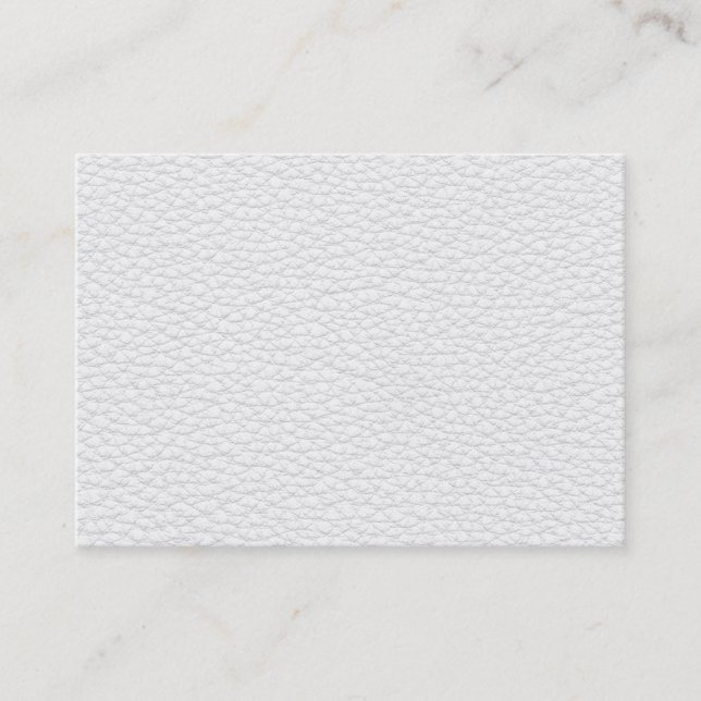 Picture of White Leather. Business Card (Front)